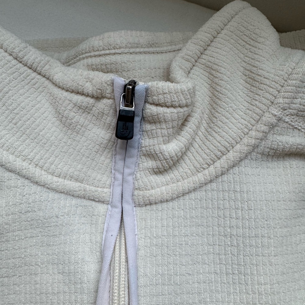 90’s style The North Face Men’s Fleece Half-Zip Pullover | Cream White Size XL - Picture 5 of 11